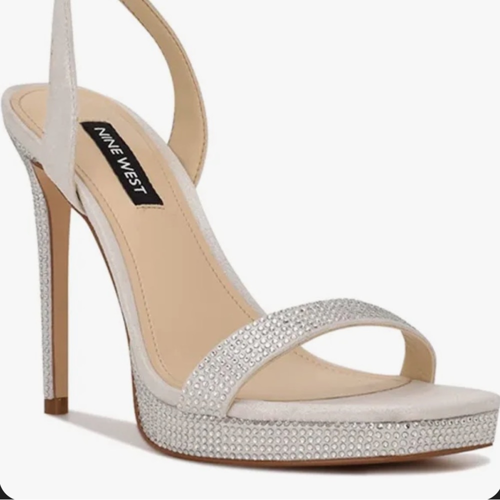 Nine West Silver Heels
